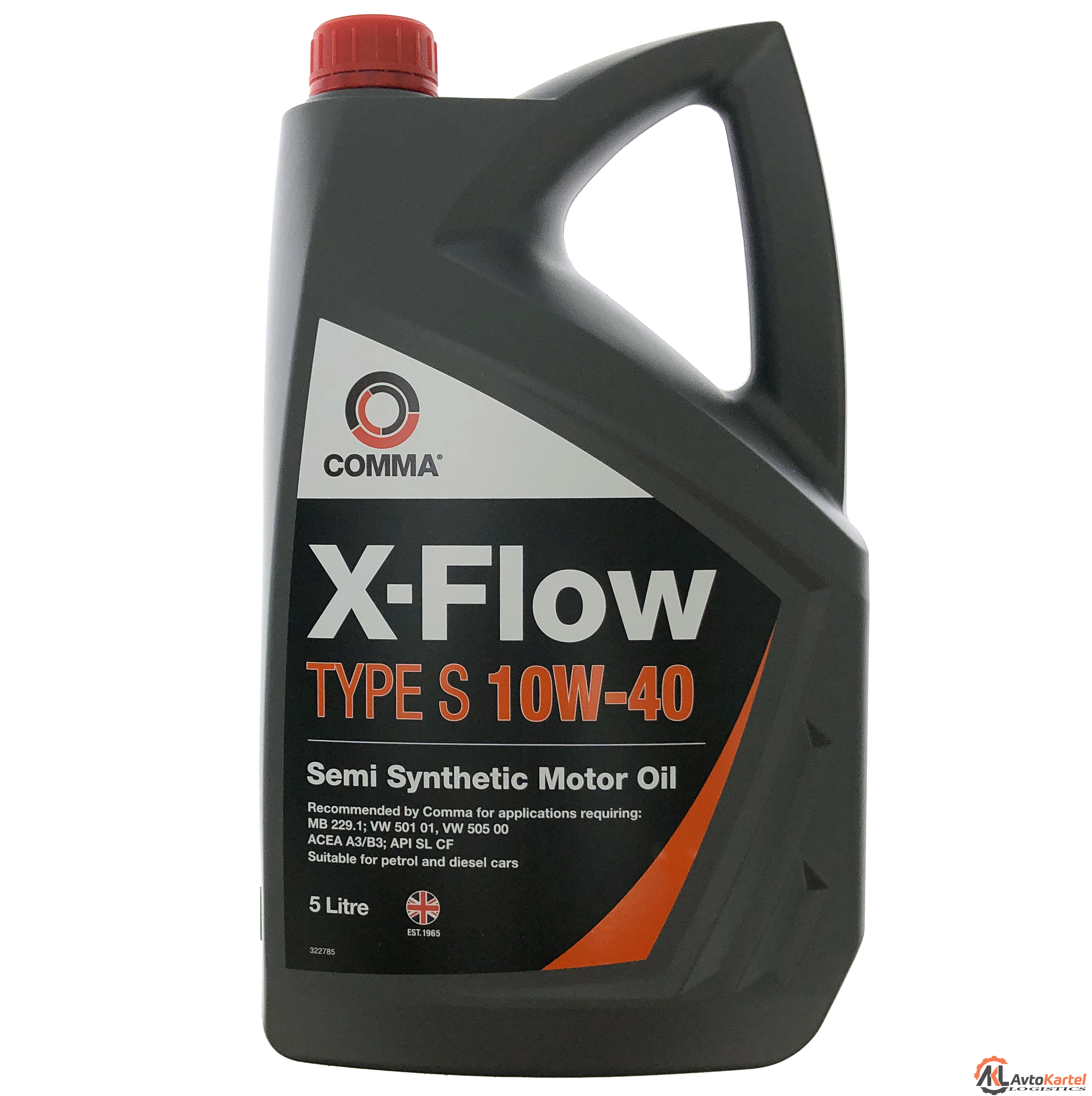 Масло  полусинтетическое X-FLOW TYPE S 10W40, 5л COMMA
