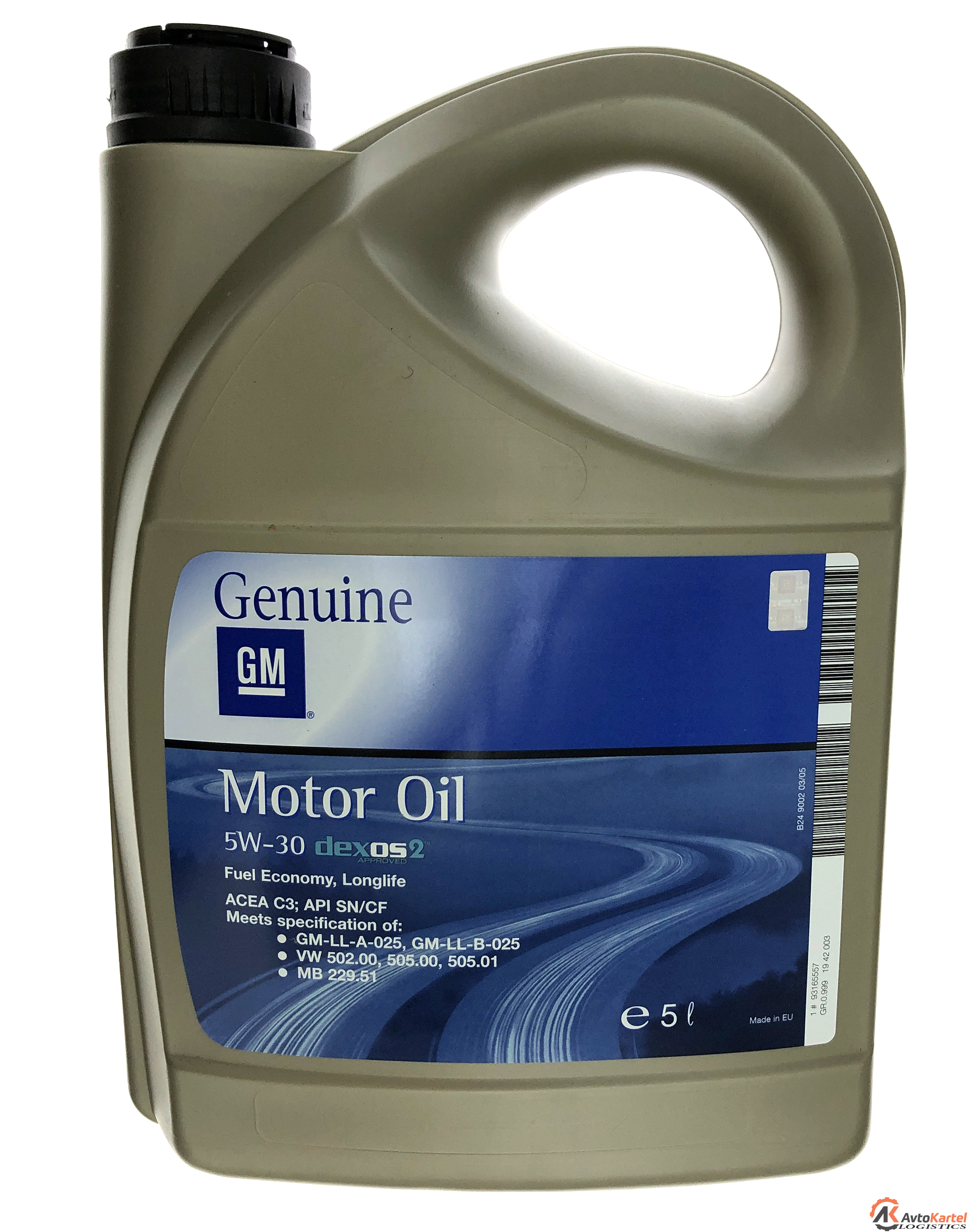 Масло моторное синтетическое Genuine GM Motor Oil 5W30 Dexos2 5л