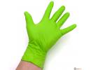 Перчатки AMMEX нитриловые рифленые зеленые GREEN размер М (комплект 2 шт)