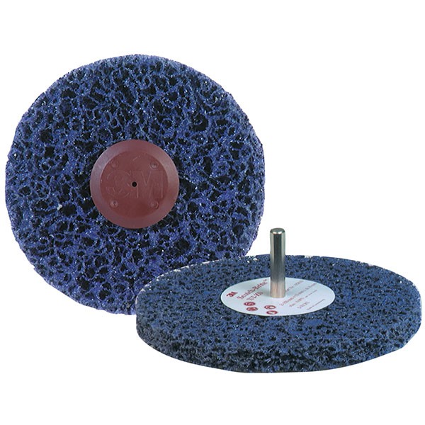 Круг зачистной со встроенным шпинделем для очистки от краски, ржавчины, фиолетовый износостойкий, 100 х 13 х 6 мм