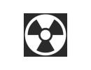 Наклейка БЛИКЕР, термо плоттер, Знак радиации (50х50),  2613171