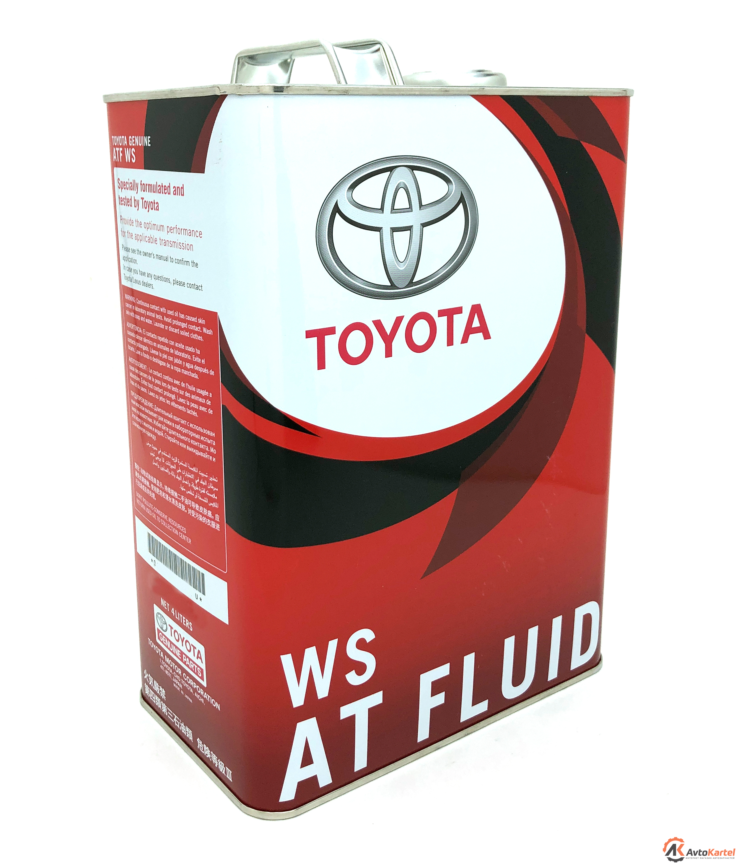 Масло трансмиссионное синтетическое 4л - ATF WS Toyota